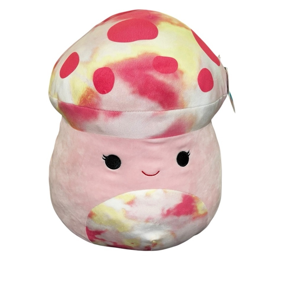 Squishmallows Rachel yellow Pink Tie-Dye Mushroom Plush - 14” new nwt